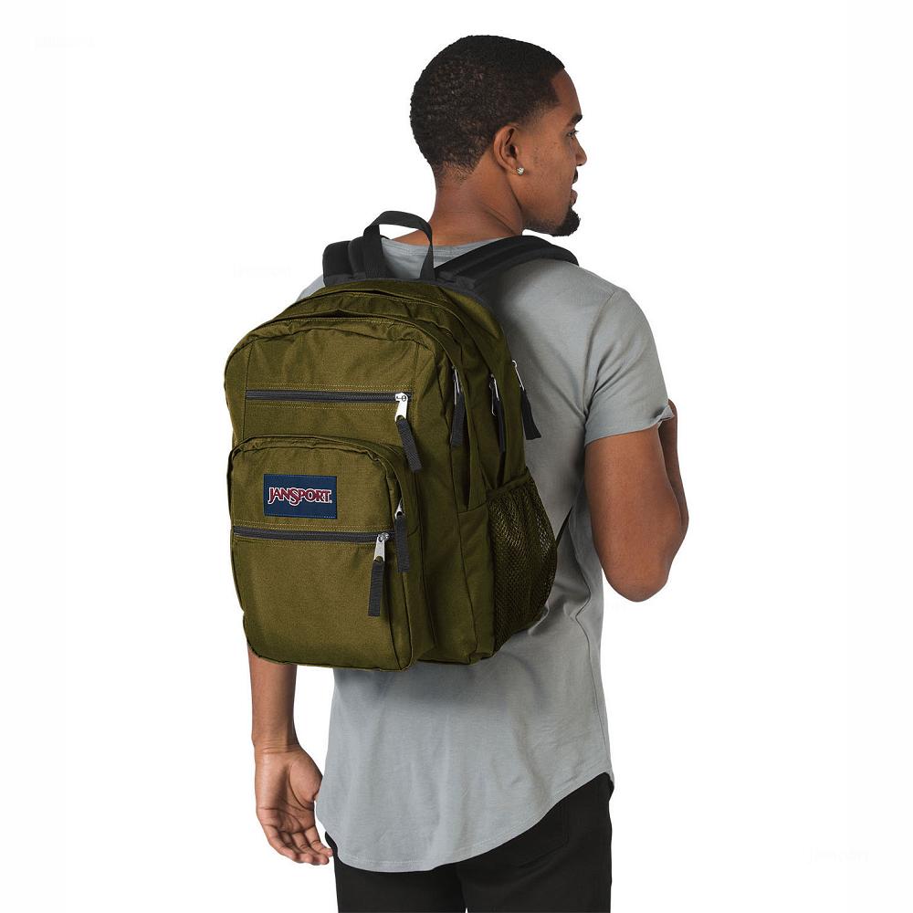 JanSport BIG STUDENT Laptop Backpacks Olive | AU_JS066