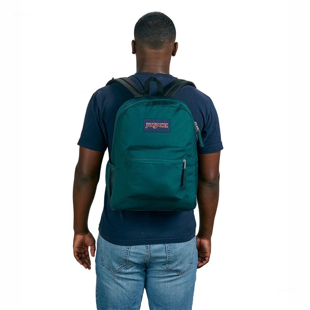 JanSport CROSS TOWN School Backpacks Green | AU_JS170