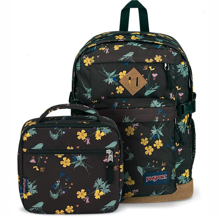 JanSport DARK FLORA BUNDLE School Backpacks Brown | AU_JS317