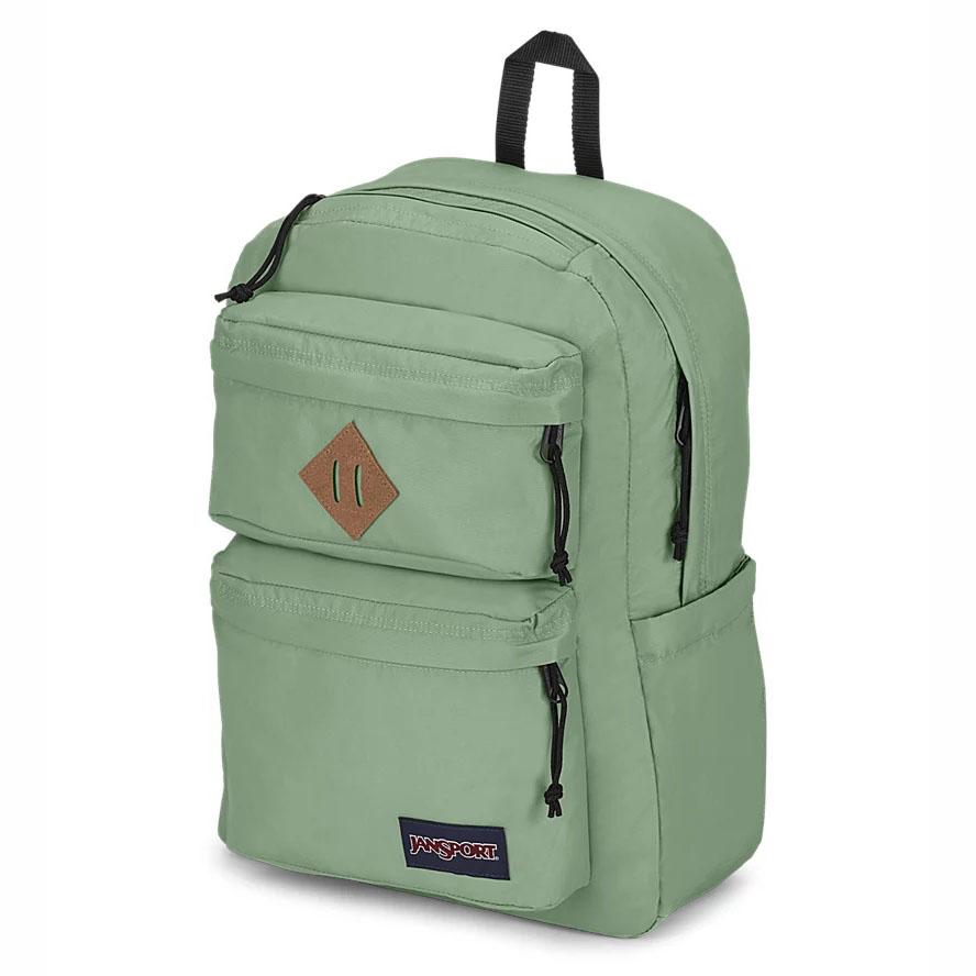 JanSport Double Break Laptop Backpacks Green | AU_JS505