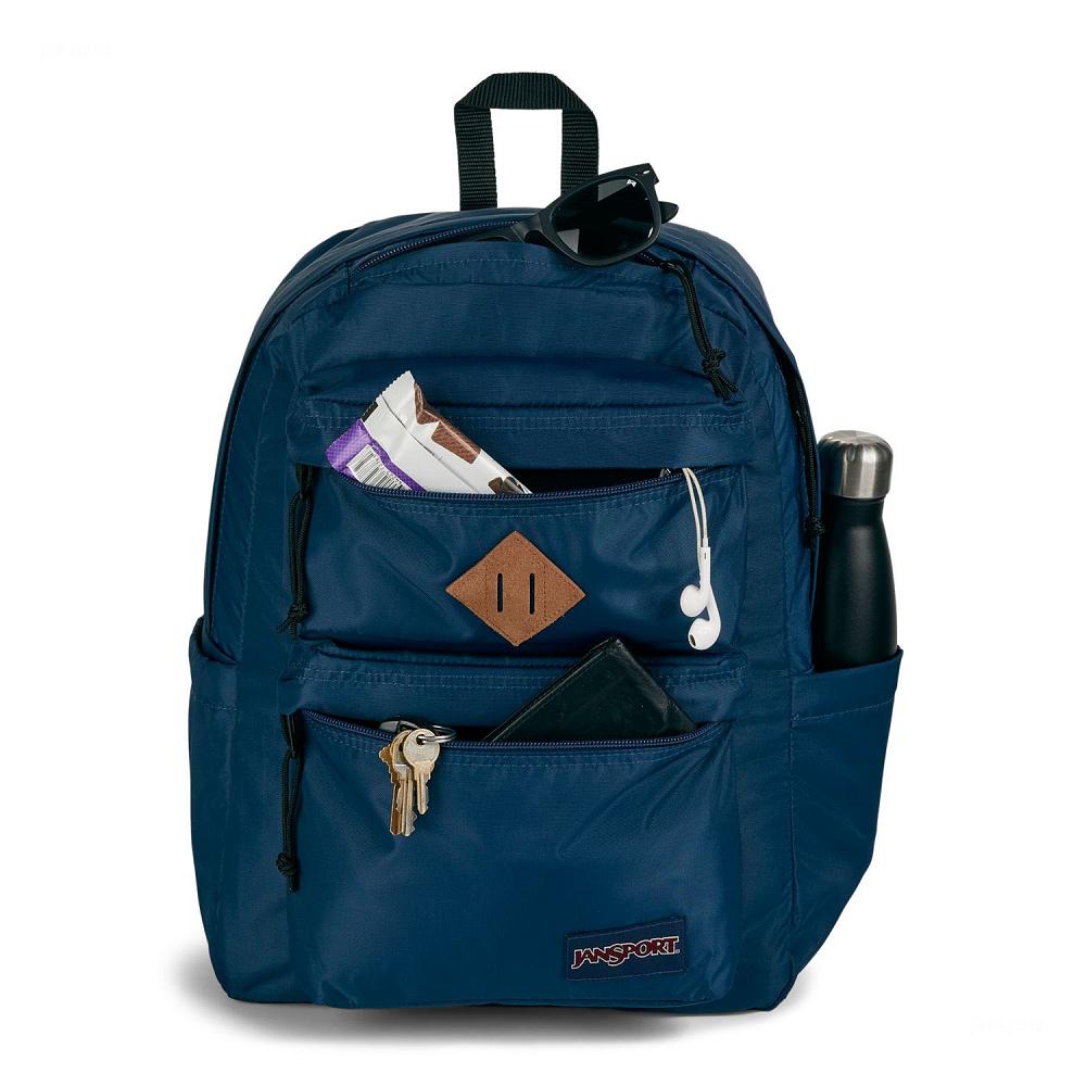 JanSport Double Break Laptop Backpacks Navy | AU_JS568