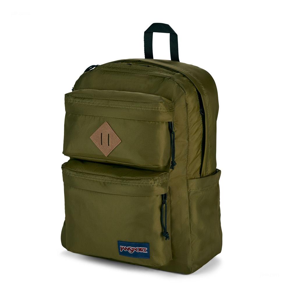 JanSport Double Break School Backpacks Olive | AU_JS241