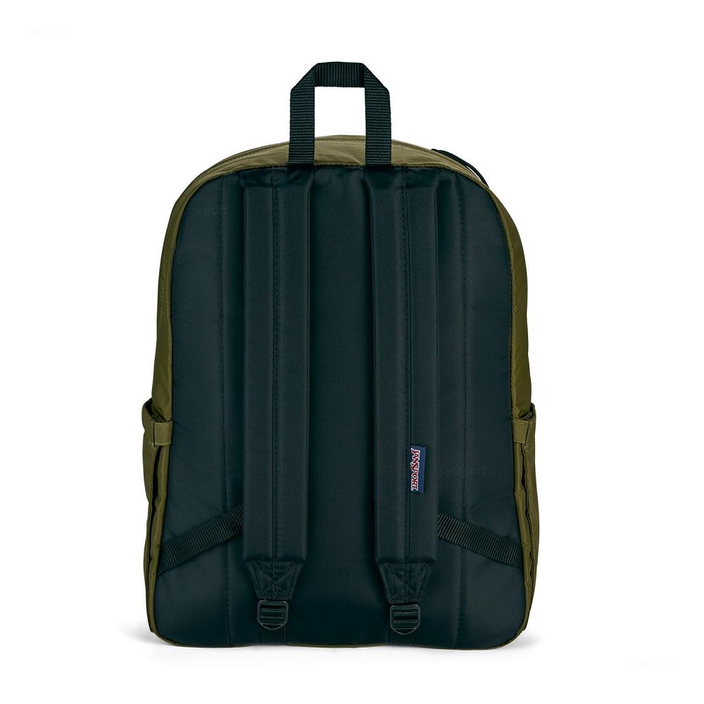 JanSport Double Break School Backpacks Olive | AU_JS241