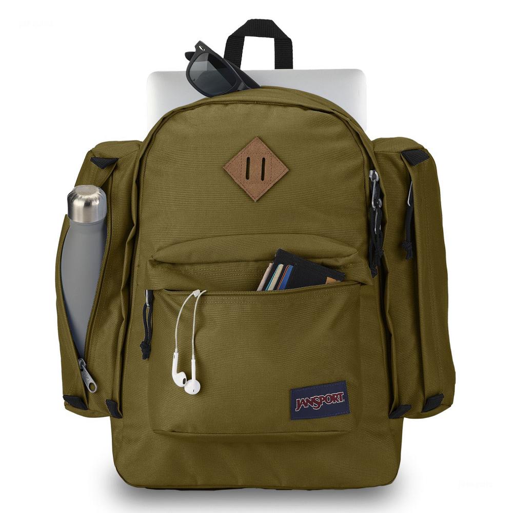 JanSport Field Pack School Backpacks Olive | AU_JS126