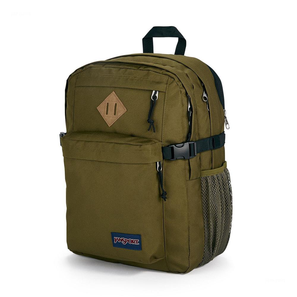 JanSport Main Campus Laptop Backpacks Olive | AU_JS484