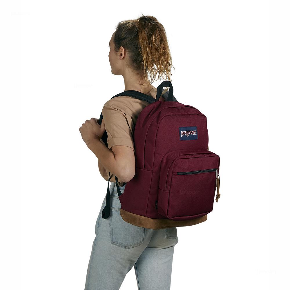 JanSport Right Pack Laptop Backpacks Burgundy | AU_JS271