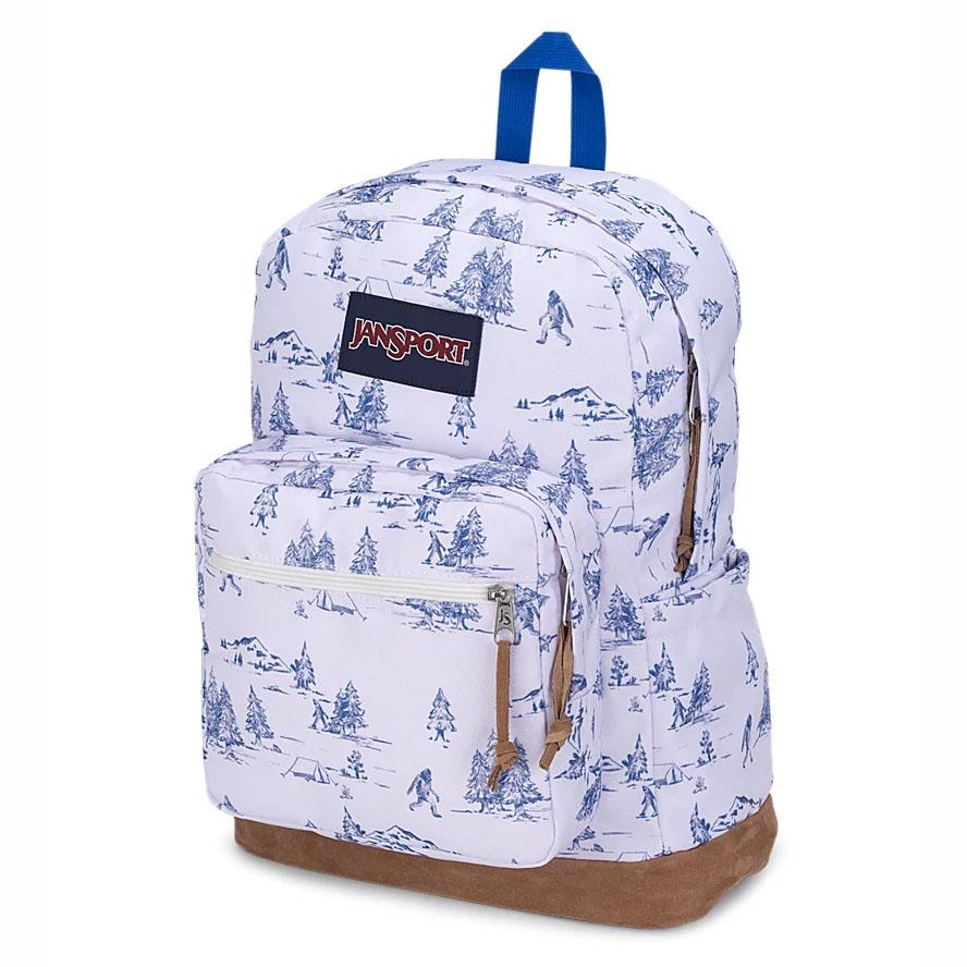 JanSport Right Pack Laptop Backpacks White / Blue | AU_JS371