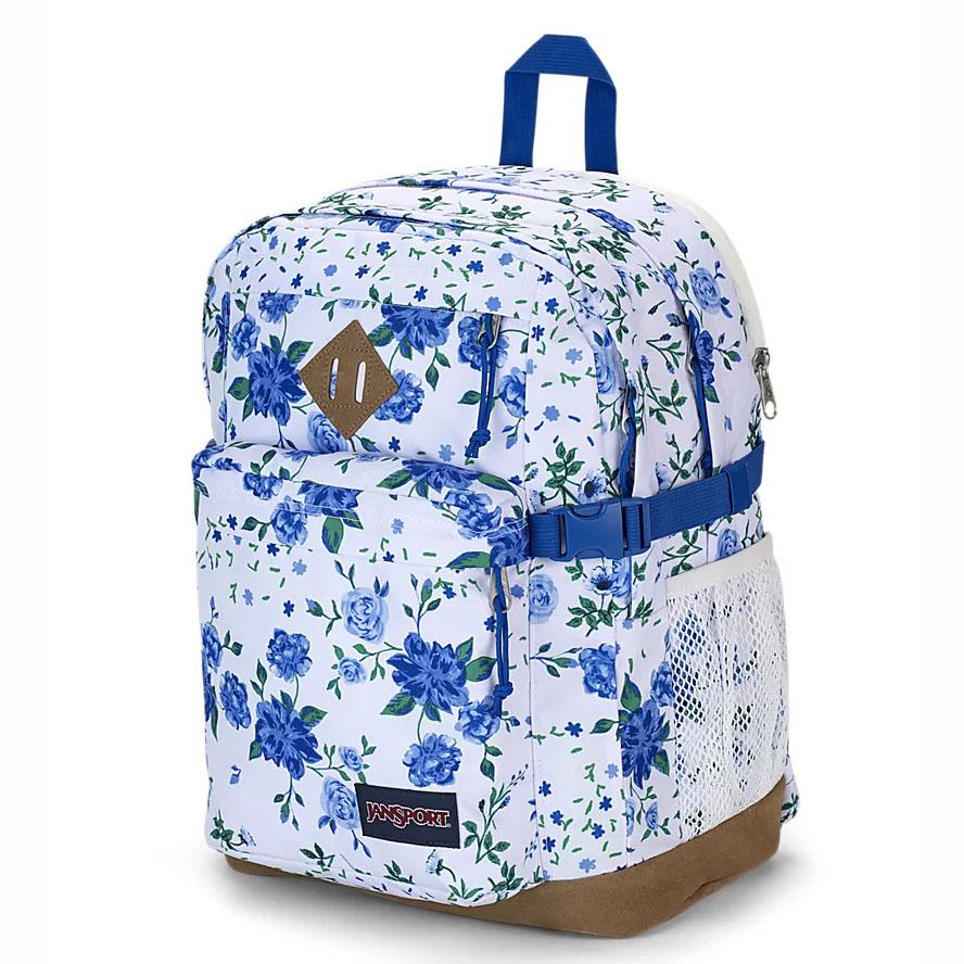 JanSport SUEDE CAMPUS School Backpacks White / Blue | AU_JS526