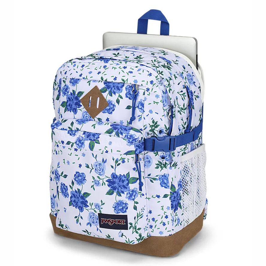 JanSport SUEDE CAMPUS School Backpacks White / Blue | AU_JS526