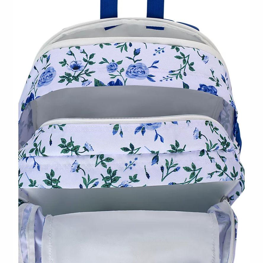 JanSport SUEDE CAMPUS School Backpacks White / Blue | AU_JS526