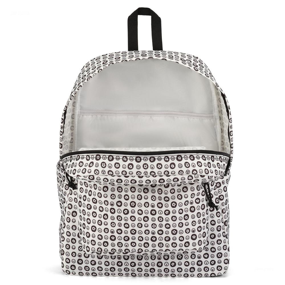 JanSport SuperBreak® Plus Laptop Backpacks White / Black | AU_JS248