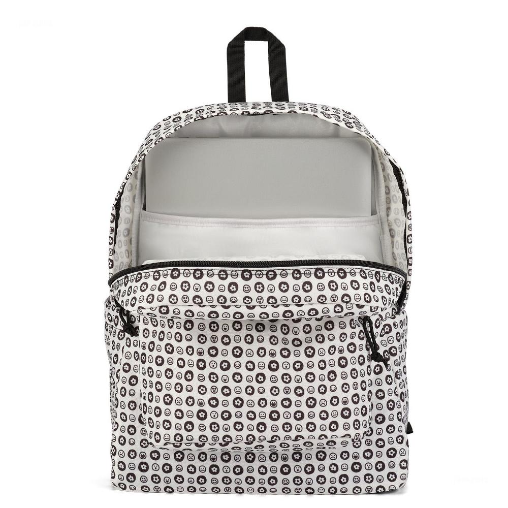 JanSport SuperBreak® Plus Laptop Backpacks White / Black | AU_JS248