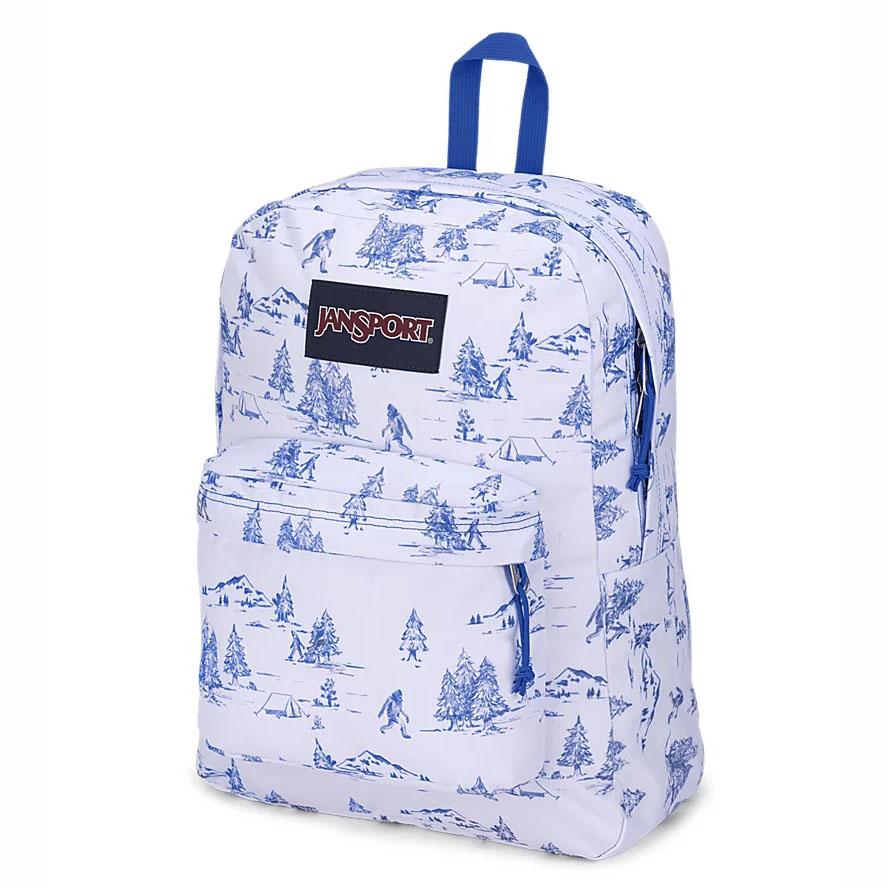 JanSport SuperBreak® Plus Laptop Backpacks White / Blue | AU_JS495