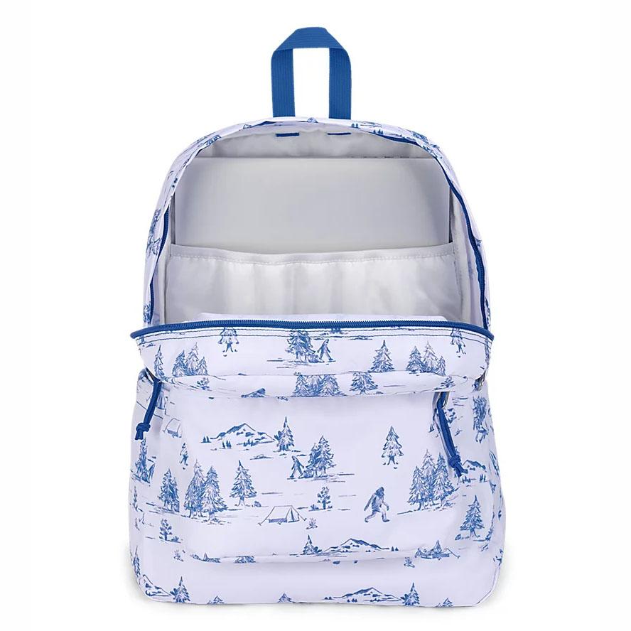 JanSport SuperBreak® Plus Laptop Backpacks White / Blue | AU_JS495