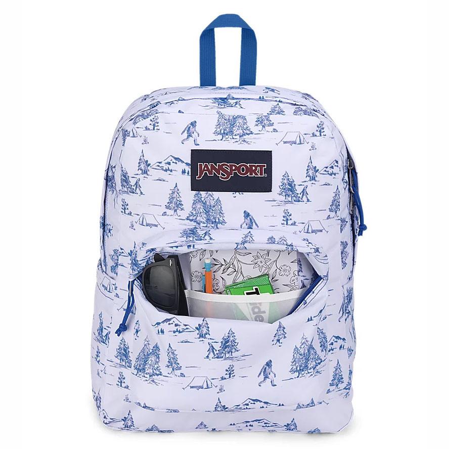 JanSport SuperBreak® Plus Laptop Backpacks White / Blue | AU_JS495