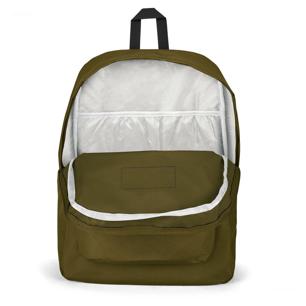 JanSport SuperBreak® Plus School Backpacks Olive | AU_JS426