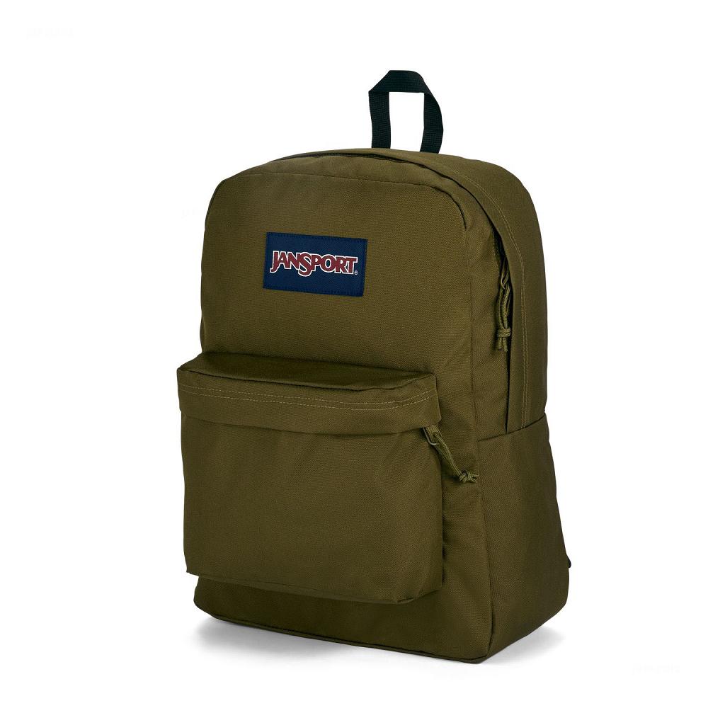 JanSport SuperBreak® Plus School Backpacks Olive | AU_JS426