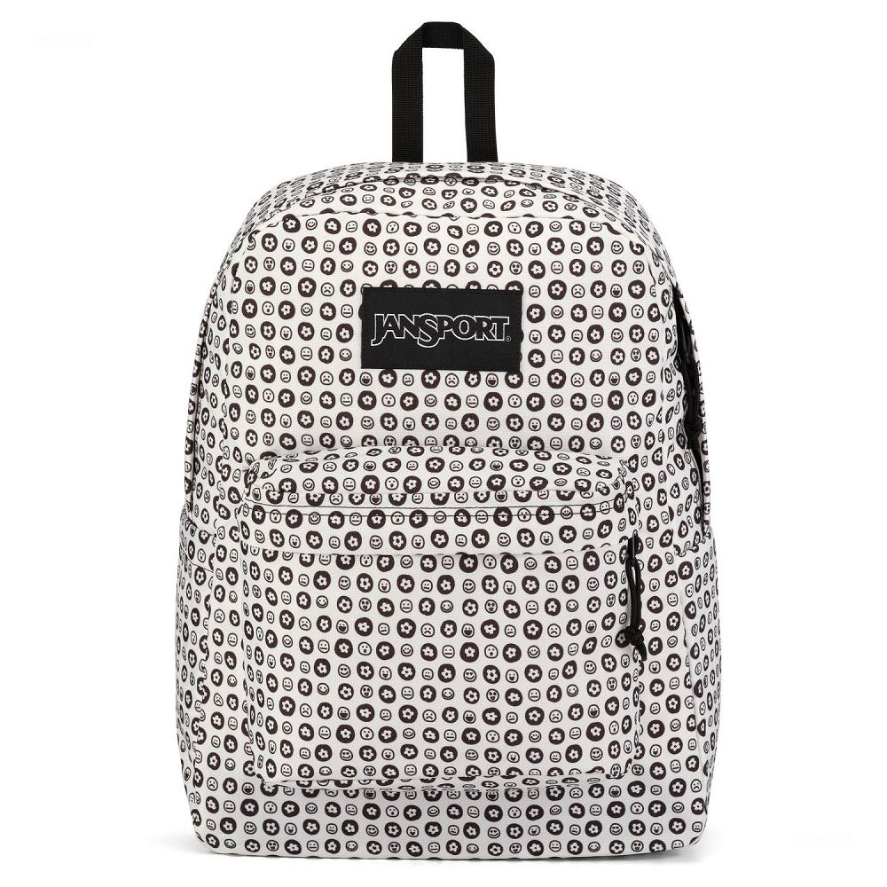 JanSport SuperBreak® Plus School Backpacks White / Black | AU_JS486